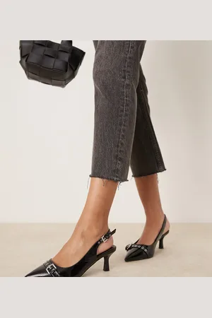 New Look – Slingback-Absatzschuhe in mit Schnallendetail, weite Passform