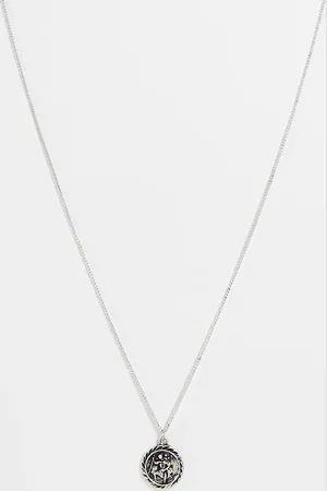 Reclaimed – Unisex – Polierte Halskette in -Optik mit Christophorus-Anhänger