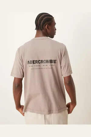 Abercrombie & Fitch – Vintage-T-Shirt in mit Oversize-Schnitt und Logoprint in der Mitte und auf dem Rücken