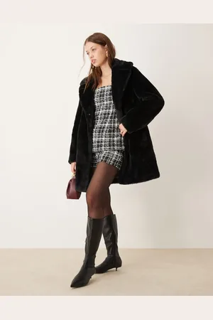 New Look – Mantel aus schwarzem Kunstleder