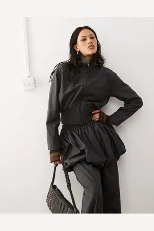 COLLUSION – Elegante Hybrid-Jacke in Anthrazit