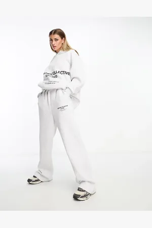 ASOS ASOS – Weekend Collective – Oversize-Jogginghose in meliert mit Stapel-Logo