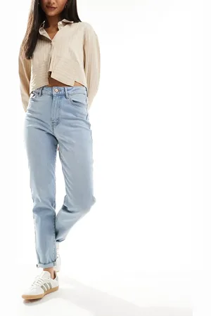 New Look – Merlot – Mom-Jeans in Hellblau