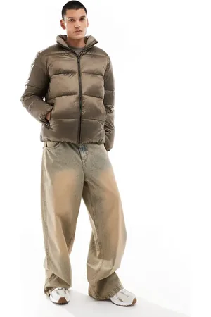 Calvin Klein – Steppjacke in Metallic-Braun