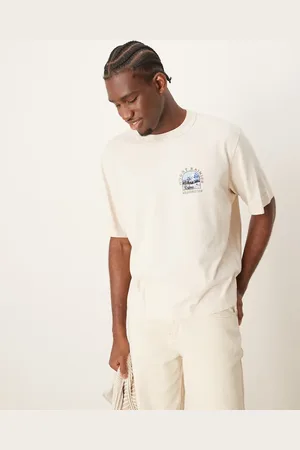 Abercrombie & Fitch – National Parks – Kurz geschnittenes T-Shirt in Mondstrahl mit „Mount Rainer“-Rückenprint