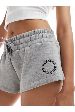 ASOS Weekend Collective – Sehr kurze Jersey-Shorts in meliertem