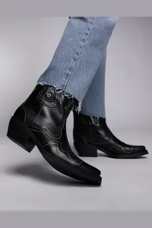 Steve Madden – Waynoa – Cowboy-Stiefeletten aus Leder in
