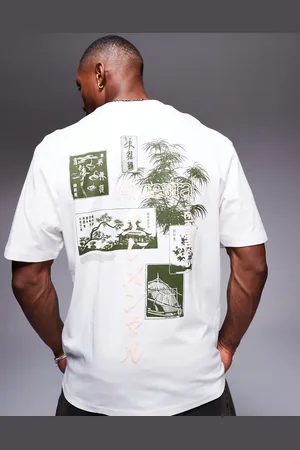 River Island – T-Shirt in mit japanischem „Elements“-Print