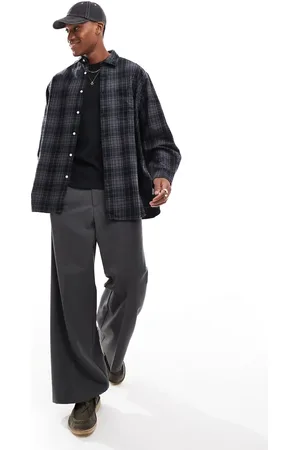 JACK & JONES – Kariertes Oversize-Hemd aus Baumwolle in
