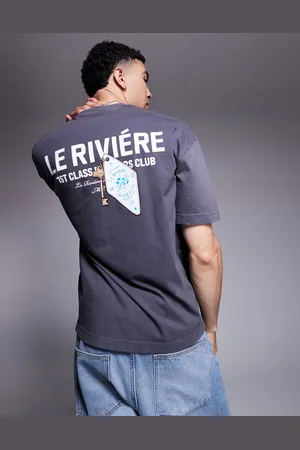 River Island – Oversize-T-Shirt in mit „Le Riviére“-Print