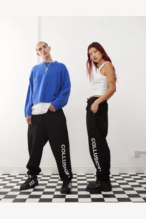 COLLUSION – Unisex – Schwarze Jogginghose mit Logo