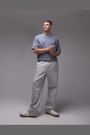 Topman – Hochwertige Jogginghose aus schwerem Material in meliertem mit geradem Schnitt