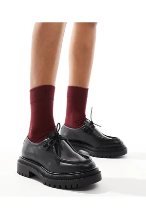 Pull&Bear – Halbschuhe zum Schnüren in mit dicker Sohle