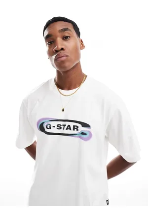 G-Star – Oversized T-Shirt in mit Logoprint im Old-Skool-Farbverlauf-Design