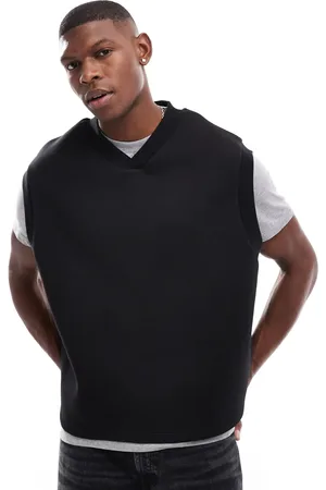 ASOS – Oversize-Tanktop aus Neopren-Stoff in mit V-Ausschnitt