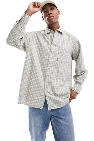JACK & JONES – Oversize-Hemd aus Baumwolle in Beige