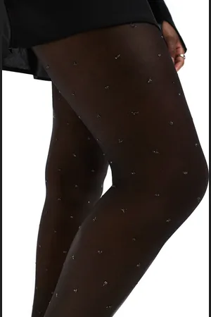 ASOS – Strumpfhose mit kleinen Punkten in Metallic