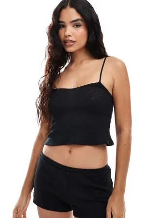 Dorina – Pointelle-Camisole in mit Rosenknospendetail