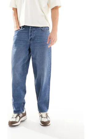 Only & Sons – Weite Jeans in mittelblauer Waschung