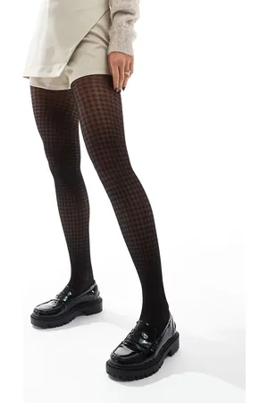 ASOS – Strumpfhose in mit Hahnentrittmuster