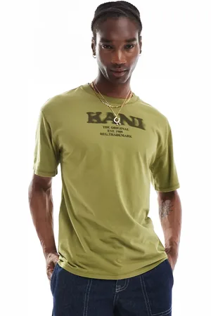 Karl Kani – Retro – Logo-T-Shirt in Olivgrün