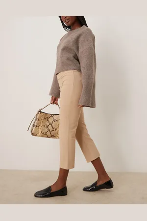 Abercrombie & Fitch – Caprihose in Beige mit niedrigem Bund