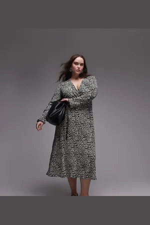 MANGO Curve – Midikleid in mit Leopardenmuster