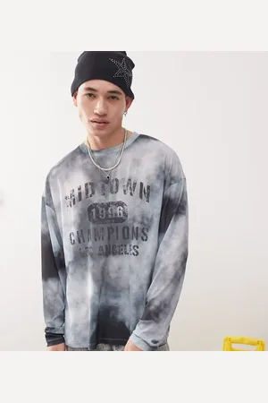 COLLUSION – Langärmliges Skater-Shirt aus Netzstoff in mit All-over-Print und Grafik