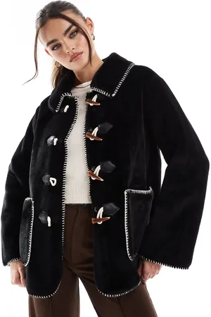 Object – Kunstpelz-Jacke in mit Knebelverschluss
