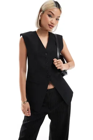 ASOS – Weste in mit Longline-Schnitt und akzentuierten Schultern