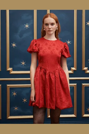 Sister Jane Dream – Jacquard-Minikleid in mit spitz zulaufendem Taillenbund