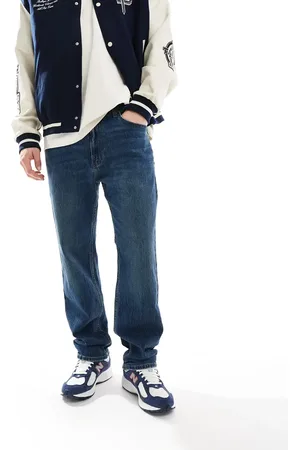 Hollister – Locker geschnittene Jeans in mittlerer Waschung