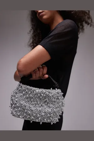Topshop – Gru – Handtasche mit Perlenverzierung in