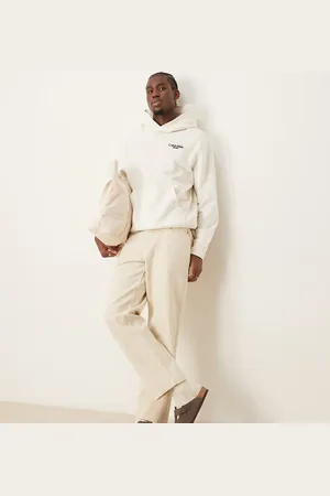 Calvin Klein – Kapuzenpullover in gebrochenem mit Logoprint auf dem Rücken, exklusiv bei ASOS
