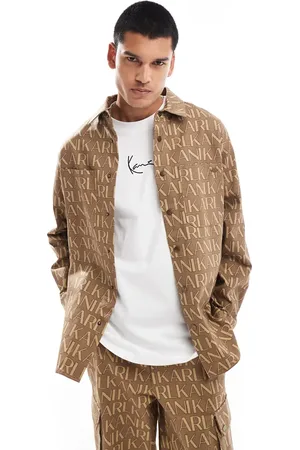 Karl Kani – Oversize-Hemd in Hellbeige, Kombiteil