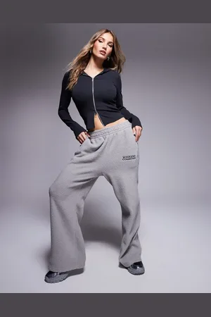 ASOS Weekend Collective – Fleece-Jogginghose in mit geradem Bein