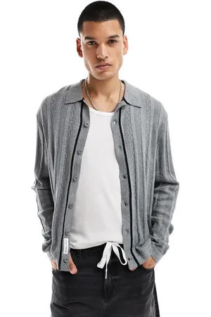 Native Youth – Langärmliges Strickhemd in mit Jacquard-Streifen