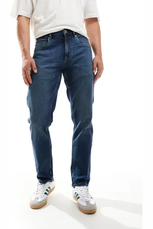 Farah – Elm – Schmal geschnittene Jeans in Denim-Waschung