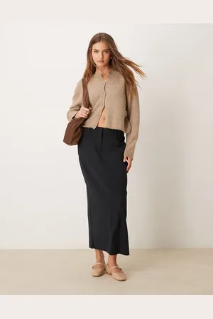Abercrombie & Fitch – Eleganter Maxirock in mit mittelhohem Bund