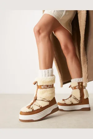 Pajar – Janie – Knöchelhohe Schneestiefel in Hellbraun