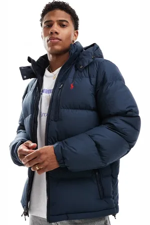 Ralph Lauren – Daunen-Pufferjacke in mit Markenlogo und Kapuze