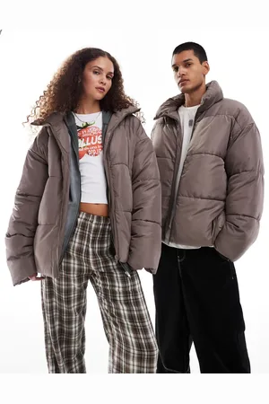 COLLUSION Unisex – Pufferjacke in Taupe