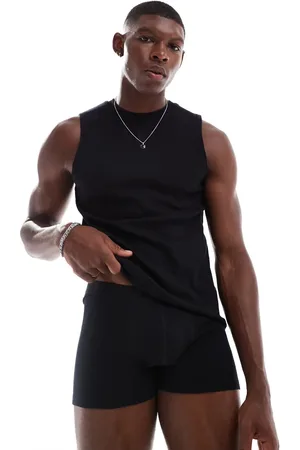 ASOS – Eng anliegendes Set aus Rippstoff mit Tanktop und Unterhose in
