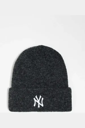 New Era – NY Yankees – Strickmütze in Dunkelgrau mit breitem Umschlag