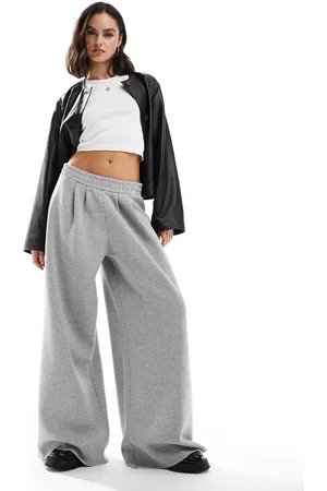 ASOS – Jogginghose in meliert mit extrem weitem Bein