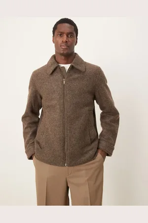 SELECTED – Jacke aus Wolle in mit Reißverschluss und Kragen
