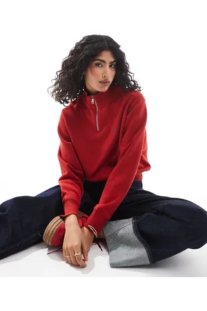 Ralph Lauren – Sweatshirt in mit Markenlogo und halblangem Reißverschluss