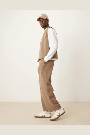 ASOS – Elegante Hose aus Tech-Stoff in mit weitem Bein und elastischem Bund, Kombiteil