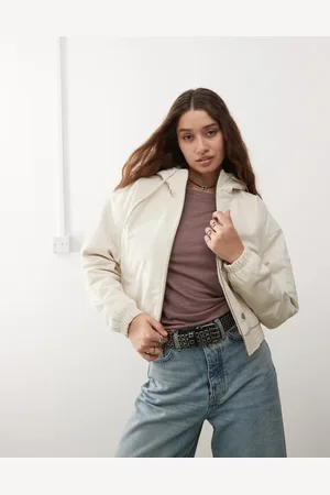 Dickies – Cordjacke in Wollweiß mit Kapuze