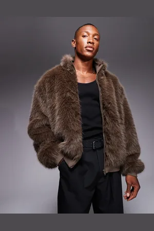 ASOS – Braune Kunstpelzjacke